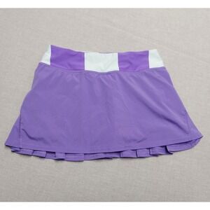 Lululemon Tennis Skort Womens S Purple Pleated Pickleball Golf Athleisure Skirt